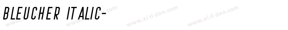 Bleucher Italic字体转换